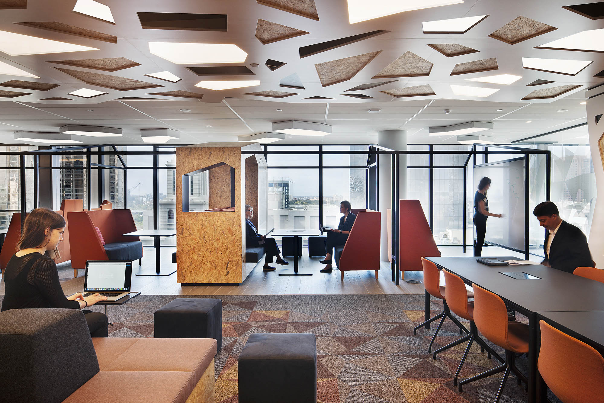 westpac melbourne office fitout breakout area