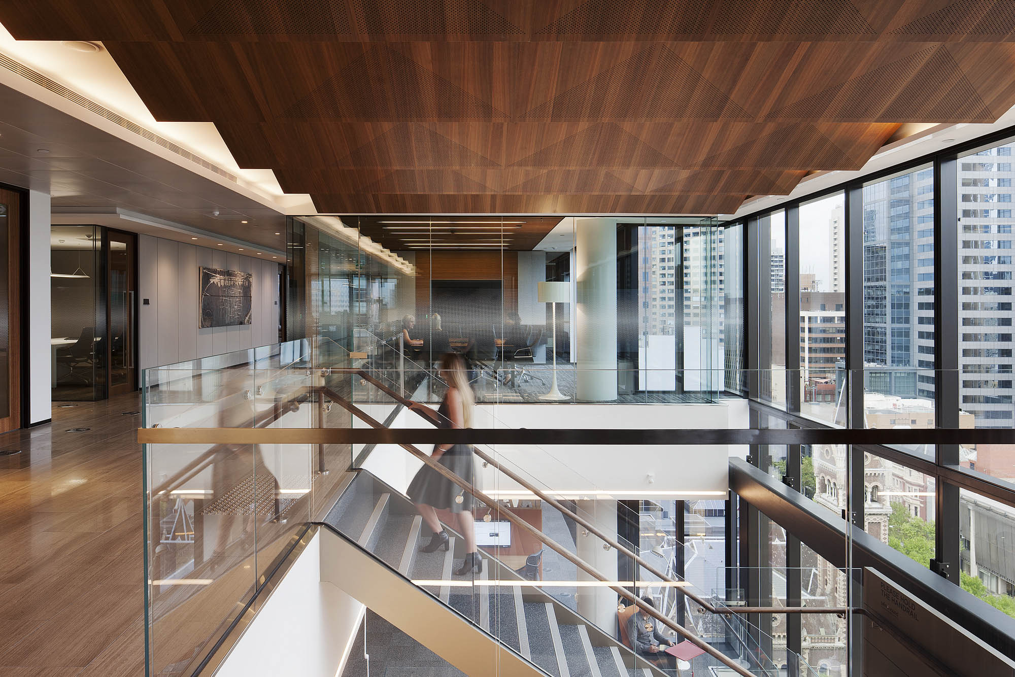 westpac melbourne office fitout staircase