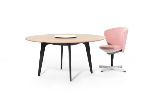 Bay Chair pink and Timba Table