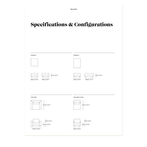 Mena Sofa Specification Sheet