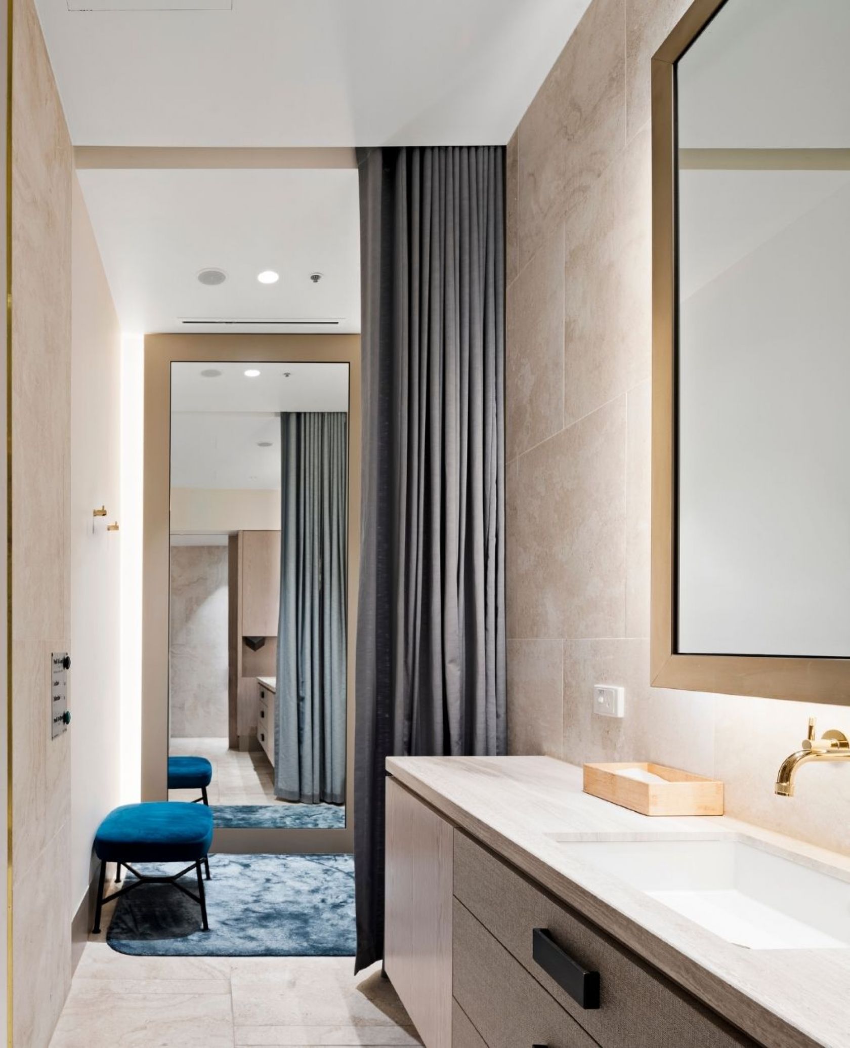 schiavello construction chadstone refurbishment visitor lounge bathroom portrait