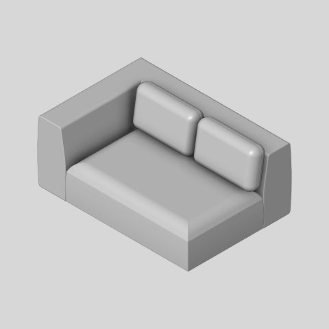 3D Low Fat Sofa CAD Models