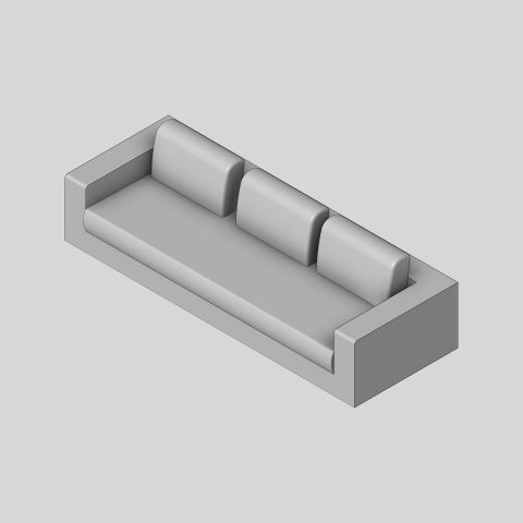 3D Mena Sofa CAD Models