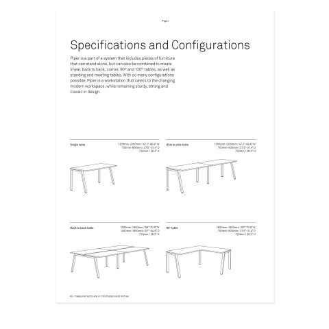 Piper Specification Sheet