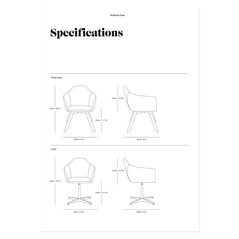 Palomino Chair Specification Sheet