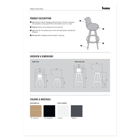 Timba Stool Specification Sheet