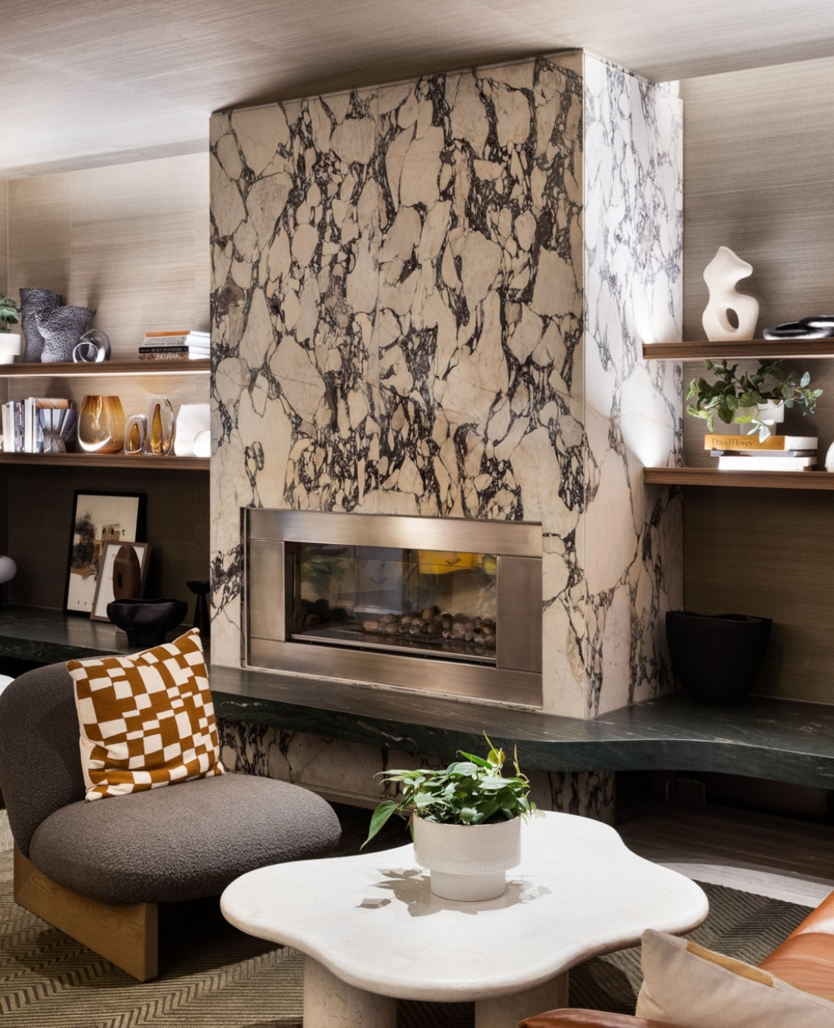 Rydges Melbourne Portrait Fireplace Hotel Refurbishment Schiavello Construction