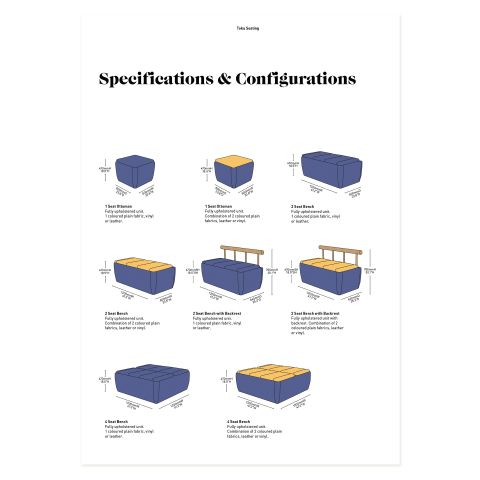 Toku Seating Specification Sheet