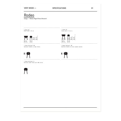 Rodeo Stool Specification Sheet