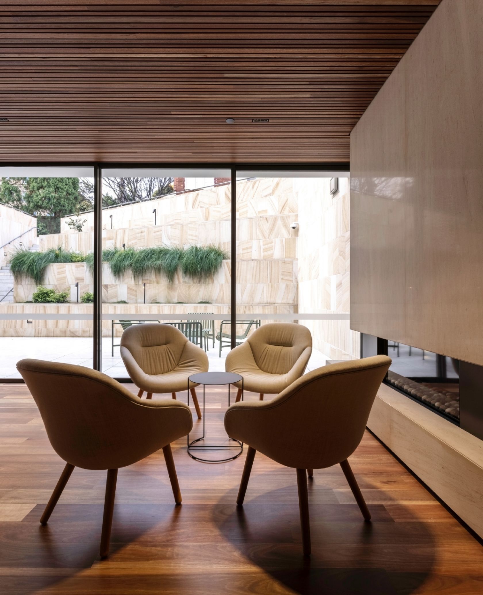 indoors, interior design, chair, furniture, architecture, building, lounge, floor, foyer, wood