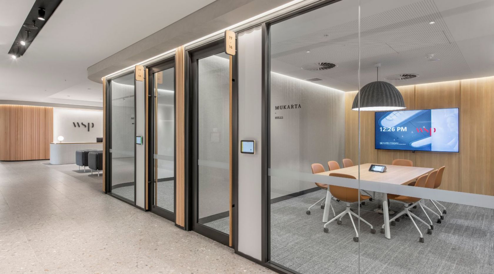 indoors, interior design, office, meeting room, room, chair, furniture, door, monitor, floor