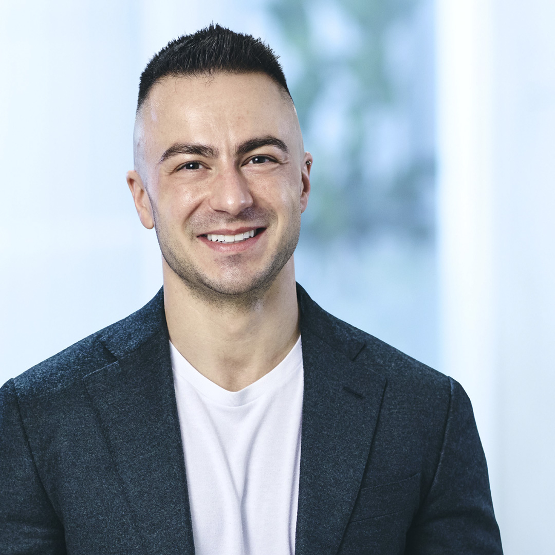 portrait, schiavello, headshot, robert walsh, face, head, person, smile, dimples, adult, male, man, neck, crew cut