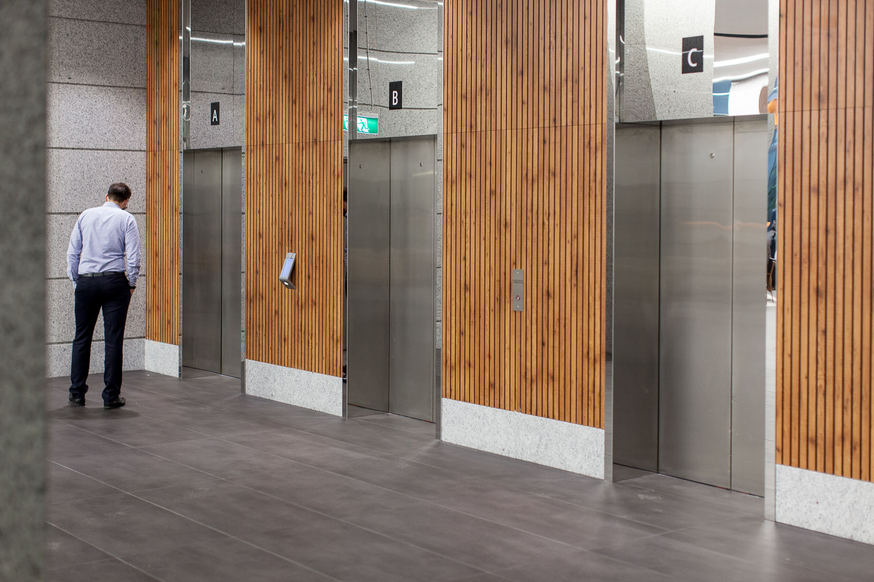 Investa 66 St George Terrace Lobby Elevator Timber Finish